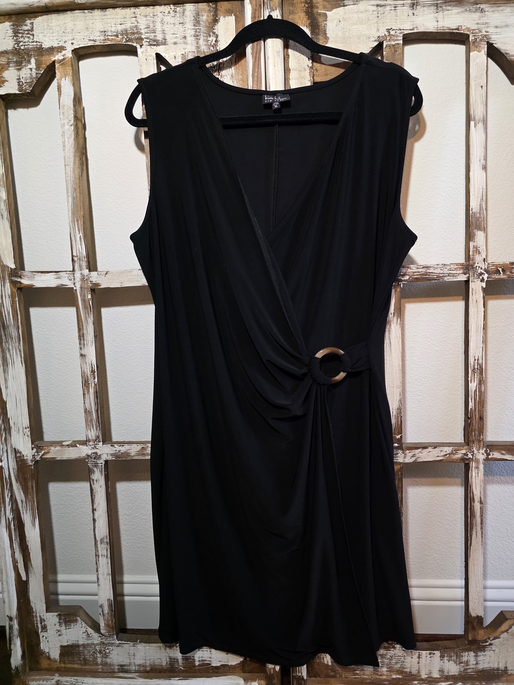 Nicole Miller New York Black Faux Wrap Dress – XL